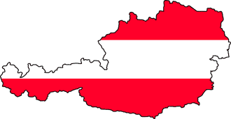 Karte Flagge Österreich